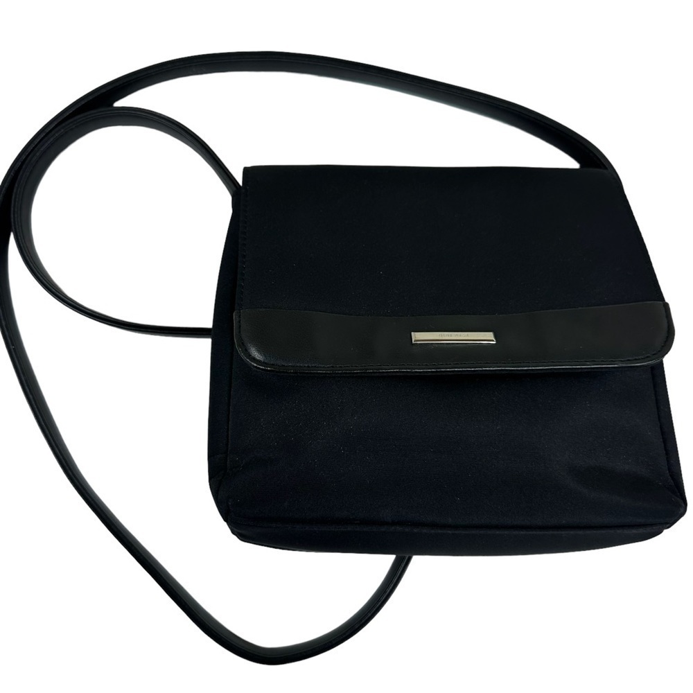 Nine West Classic Black Canvas Crossbody Handbag